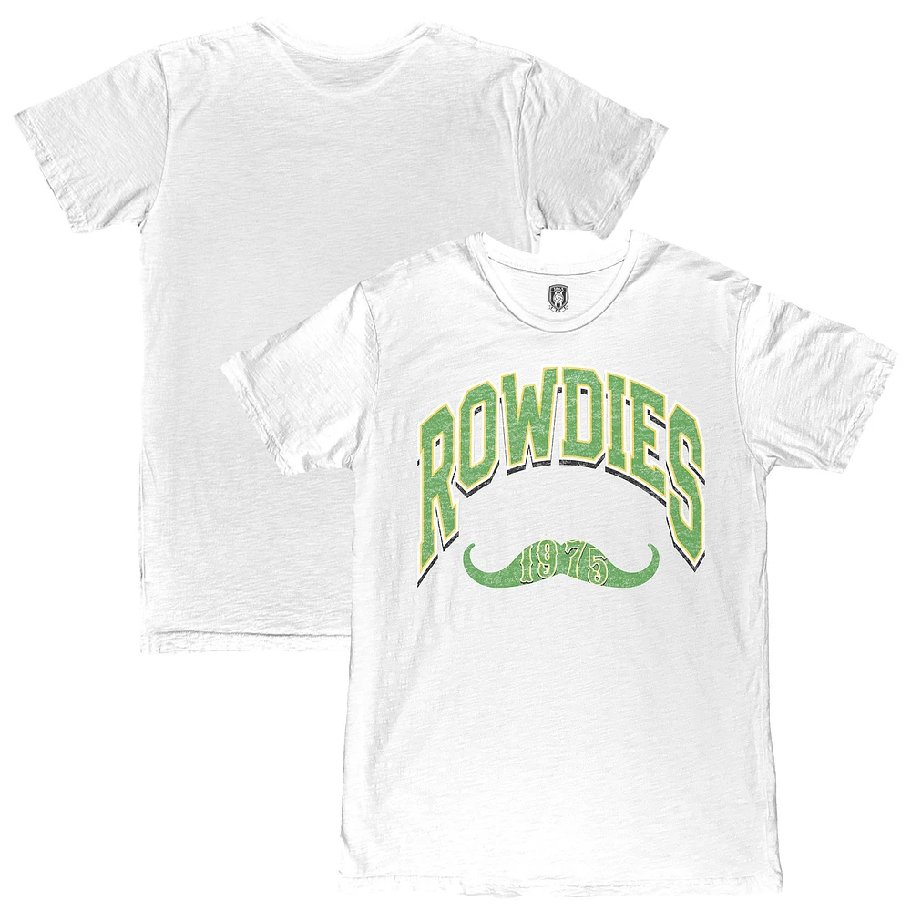 Men's 1863FC White Tampa Bay Rowdies Retro Wordmark Slub T-Shirt