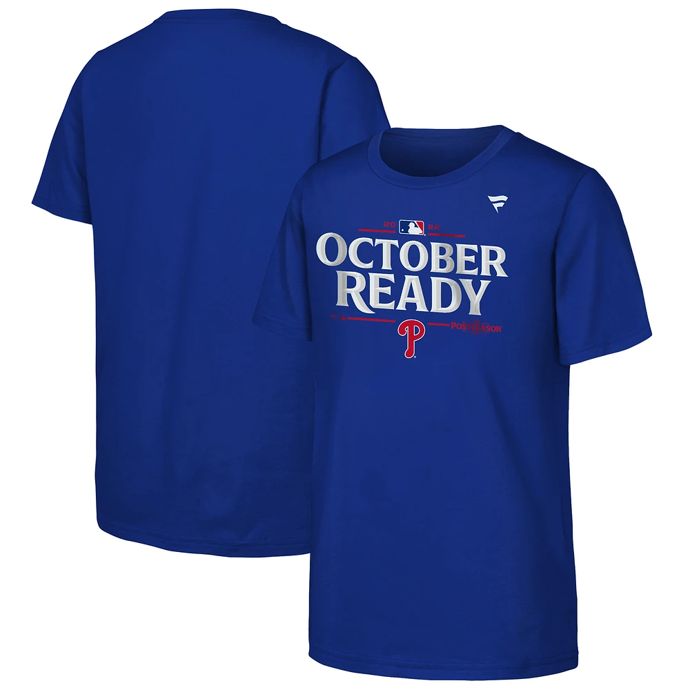 Youth Fanatics Royal Philadelphia Phillies 2024 MLB Postseason Locker Room T-Shirt