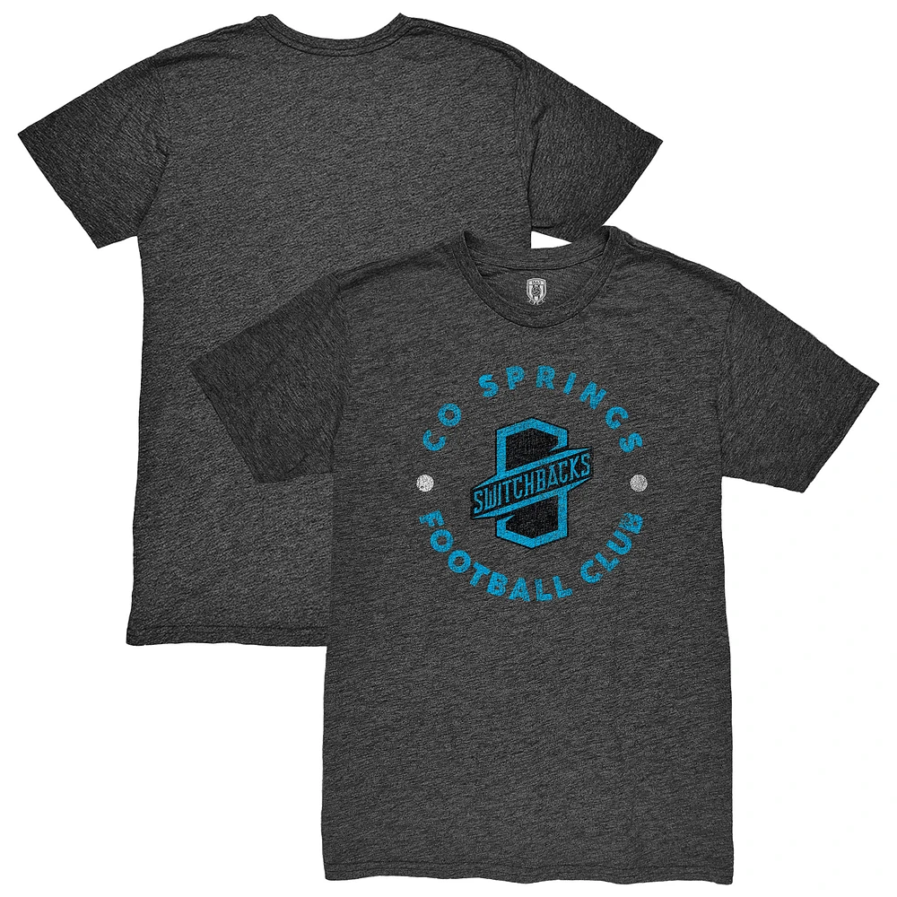 Men's 1863FC Black Colorado Springs Switchbacks FC Roundabout Vintage Tri-Blend T-Shirt