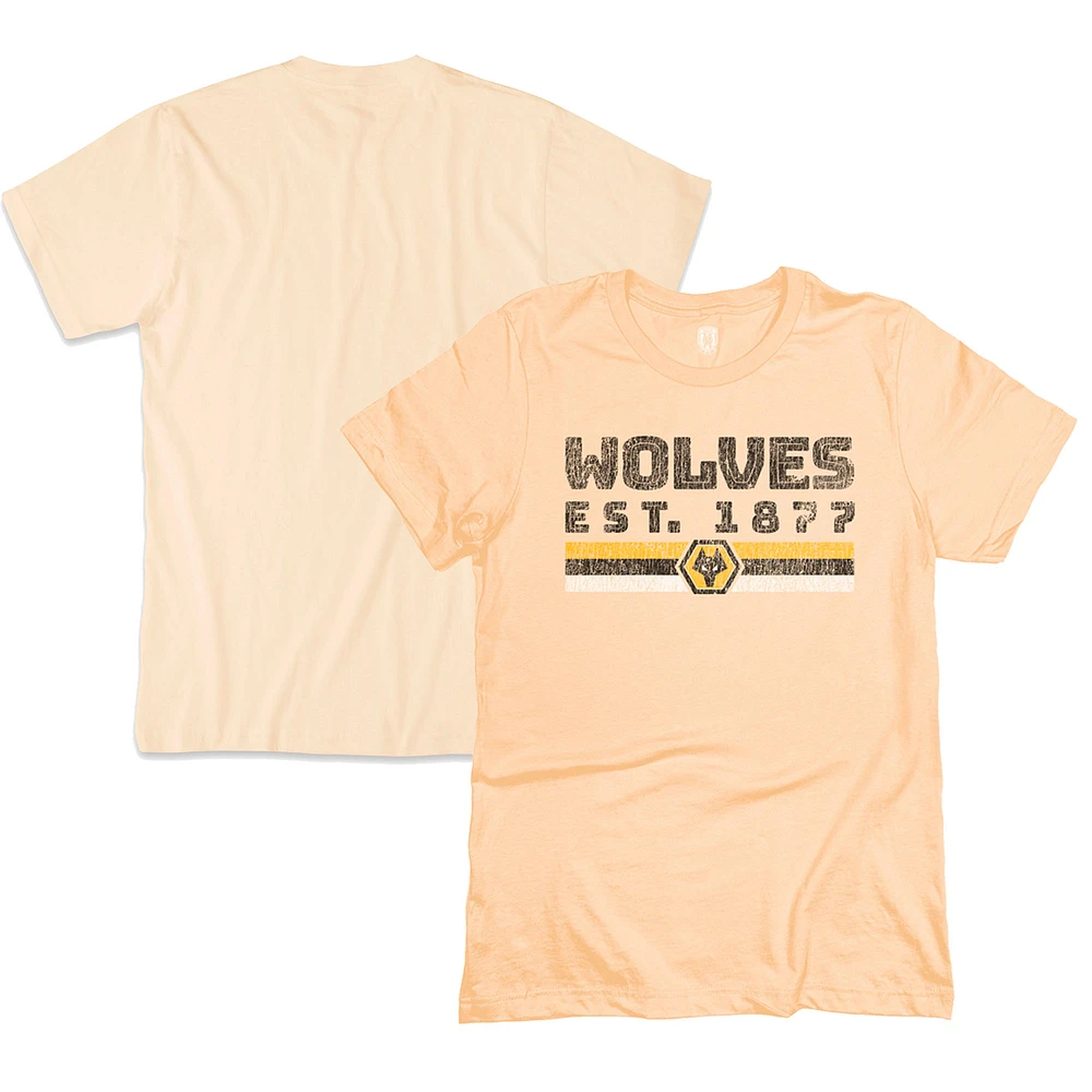 Men's 1863FC Tan Wolverhampton Wanderers Retro Stripes T-Shirt