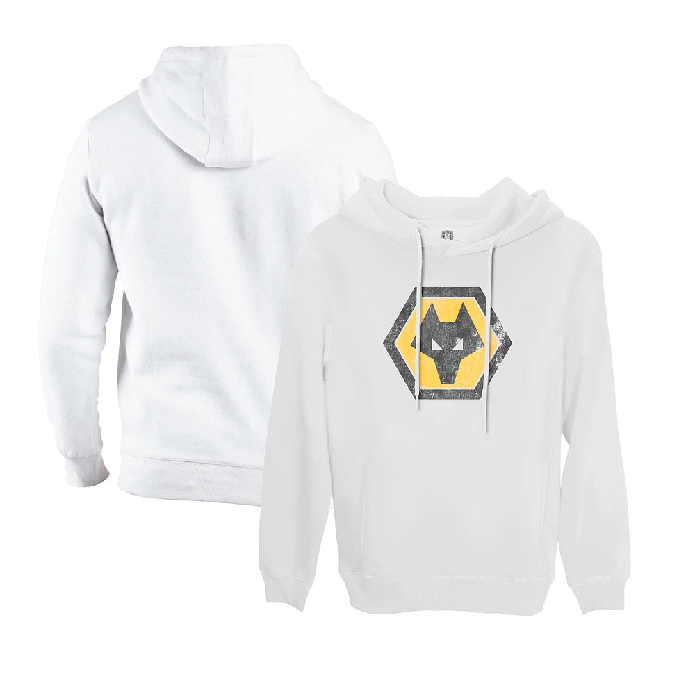 Men's 1863FC White Wolverhampton Wanderers Bubble Fleece Pullover Hoodie