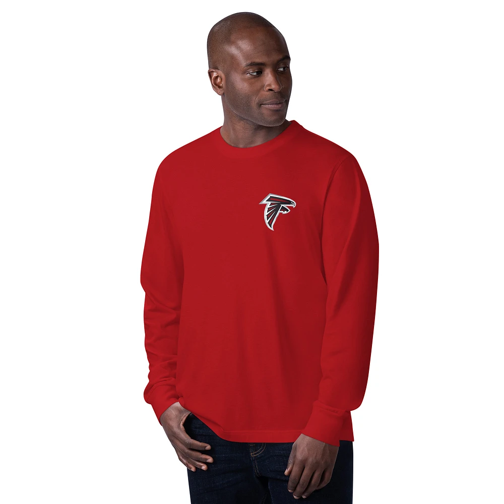 Men's Margaritaville Red Atlanta Falcons Hail Mary Long Sleeve T-Shirt