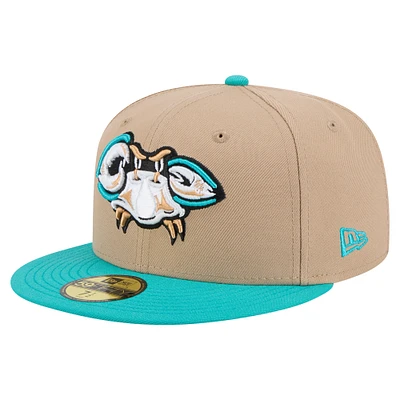 Men's New Era Beige Bowie Baysox Copa de la Diversión 59FIFTY Fitted Hat