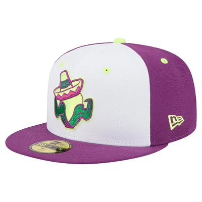 Men's New Era White Cedar Rapids Kernels Copa de la Diversión 59FIFTY Fitted Hat