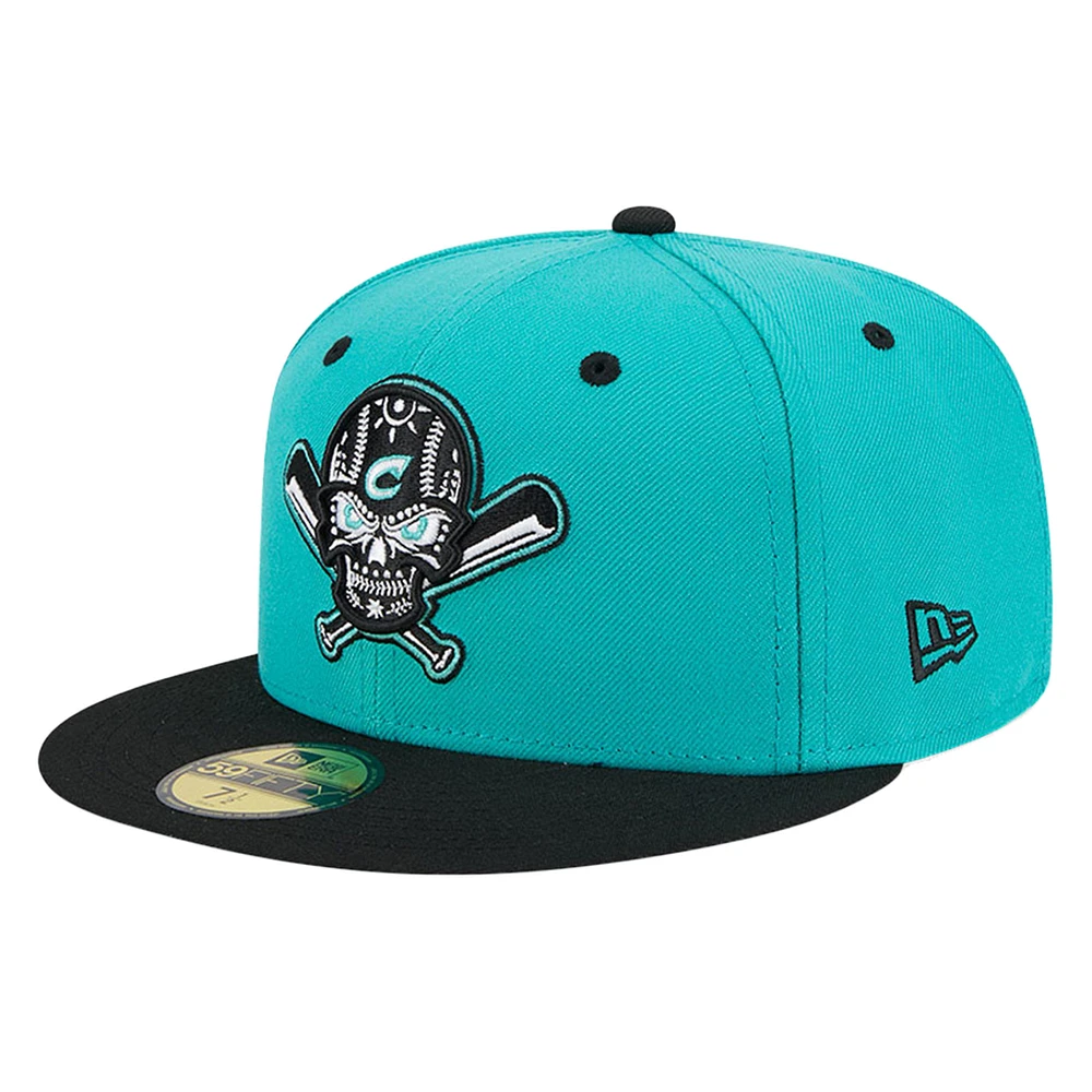 Men's New Era Teal Columbus Clippers Copa de la Diversión 59FIFTY Fitted Hat