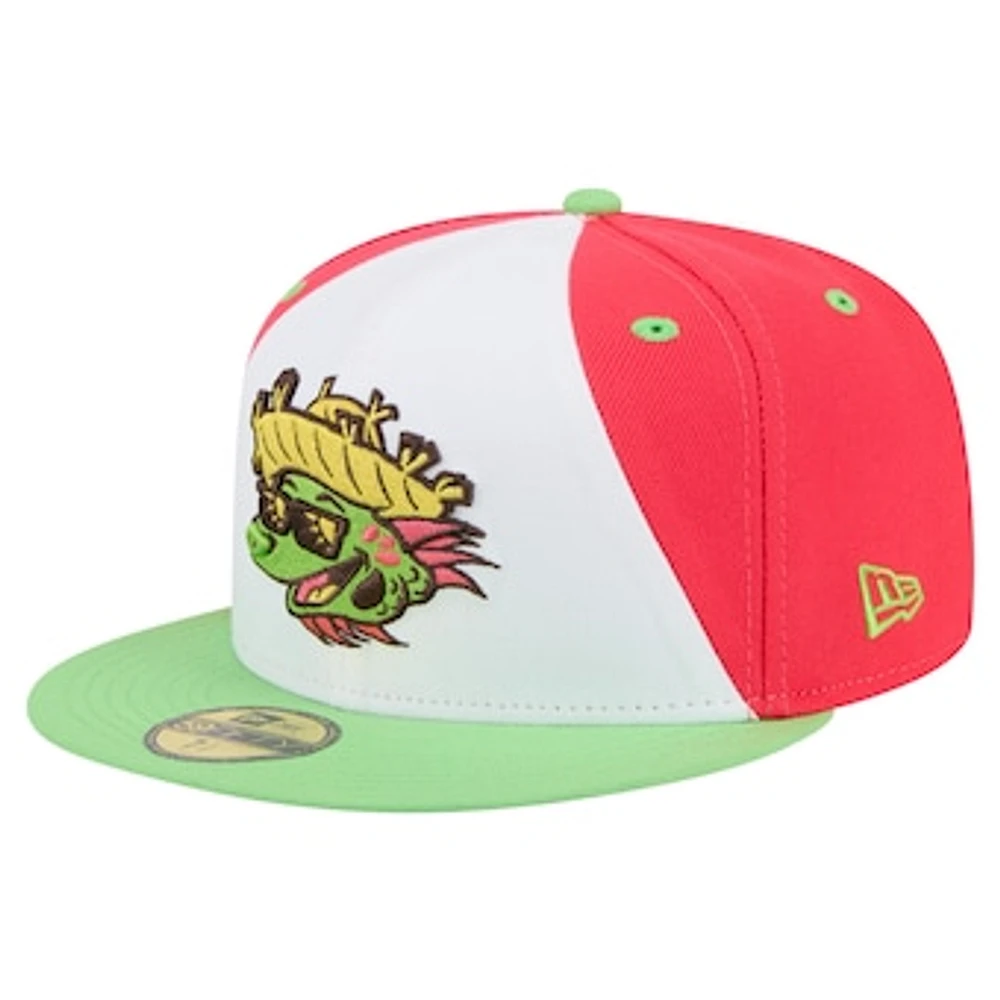 Men's New Era White/Light Green Harrisburg Senators Copa de la Diversión 59FIFTY Fitted Hat