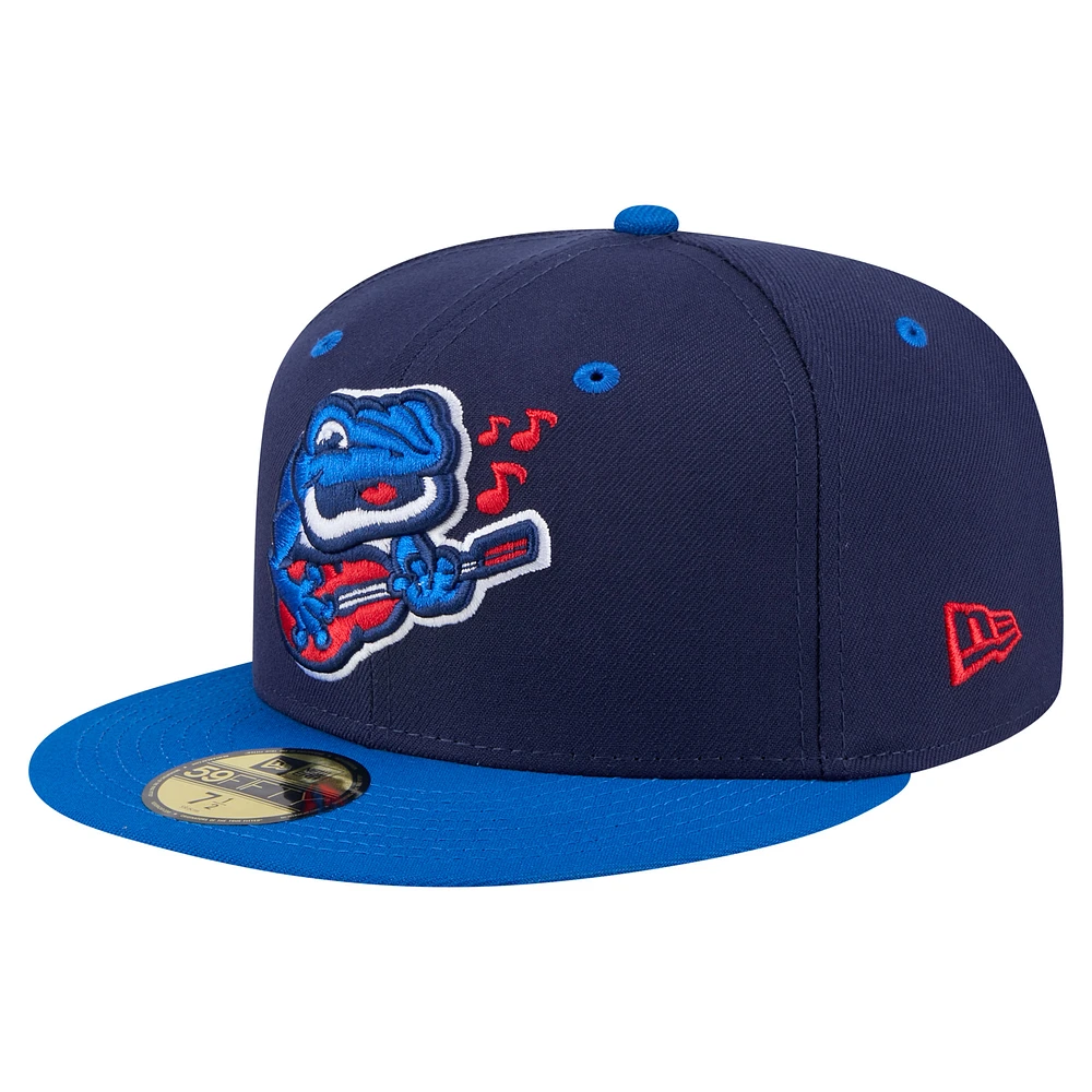 Men's New Era Navy Lehigh Valley IronPigs Copa de la Diversión 59FIFTY Fitted Hat