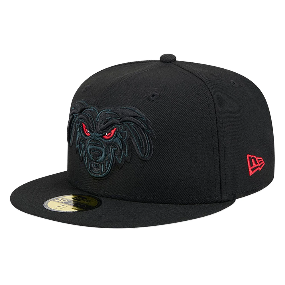 Men's New Era Black Lake Elsinore Storm Copa de la Diversión 59FIFTY Fitted Hat