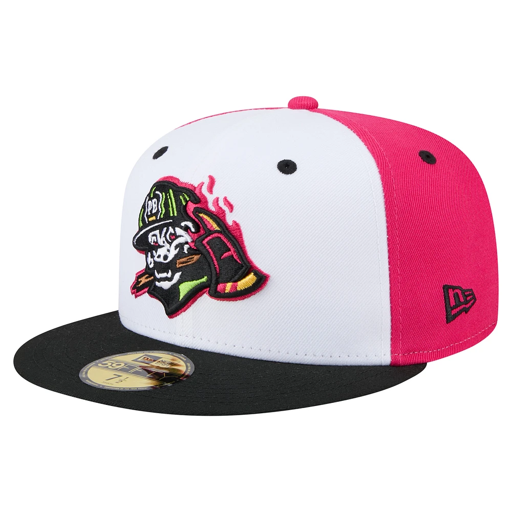 Men's New Era White/Black Peoria Chiefs Copa de la Diversión 59FIFTY Fitted Hat