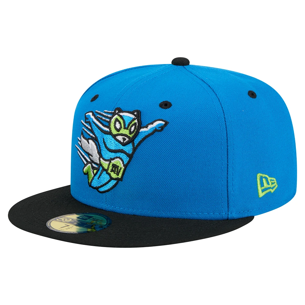 Men's New Era Blue/Black Richmond Flying Squirrels Copa de la Diversión 59FIFTY Fitted Hat