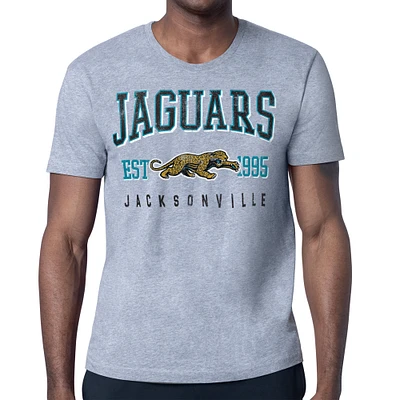 Men's Starter Heather Gray Jacksonville Jaguars Retro Team Logo T-Shirt