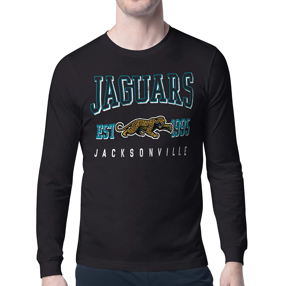 Men's Starter Jacksonville Jaguars Retro Team Logo Long Sleeve T-Shirt