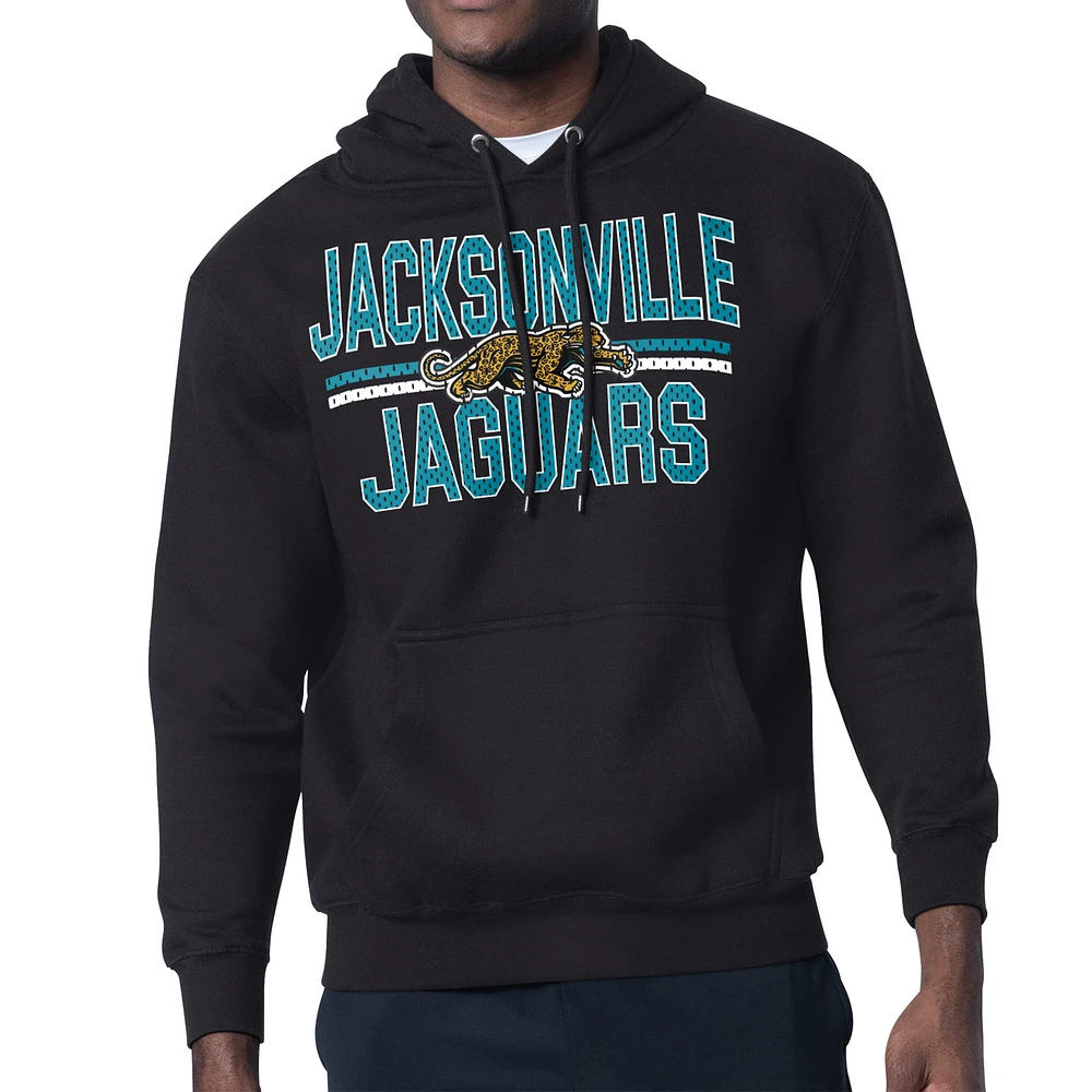 Men's Starter Jacksonville Jaguars Mesh Look Retro Team Logo Pullover Hoodie