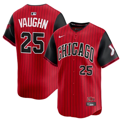 Men's Nike Andrew Vaughn Red/Black Chicago White Sox 2025 City Connect Limited Player Jersey