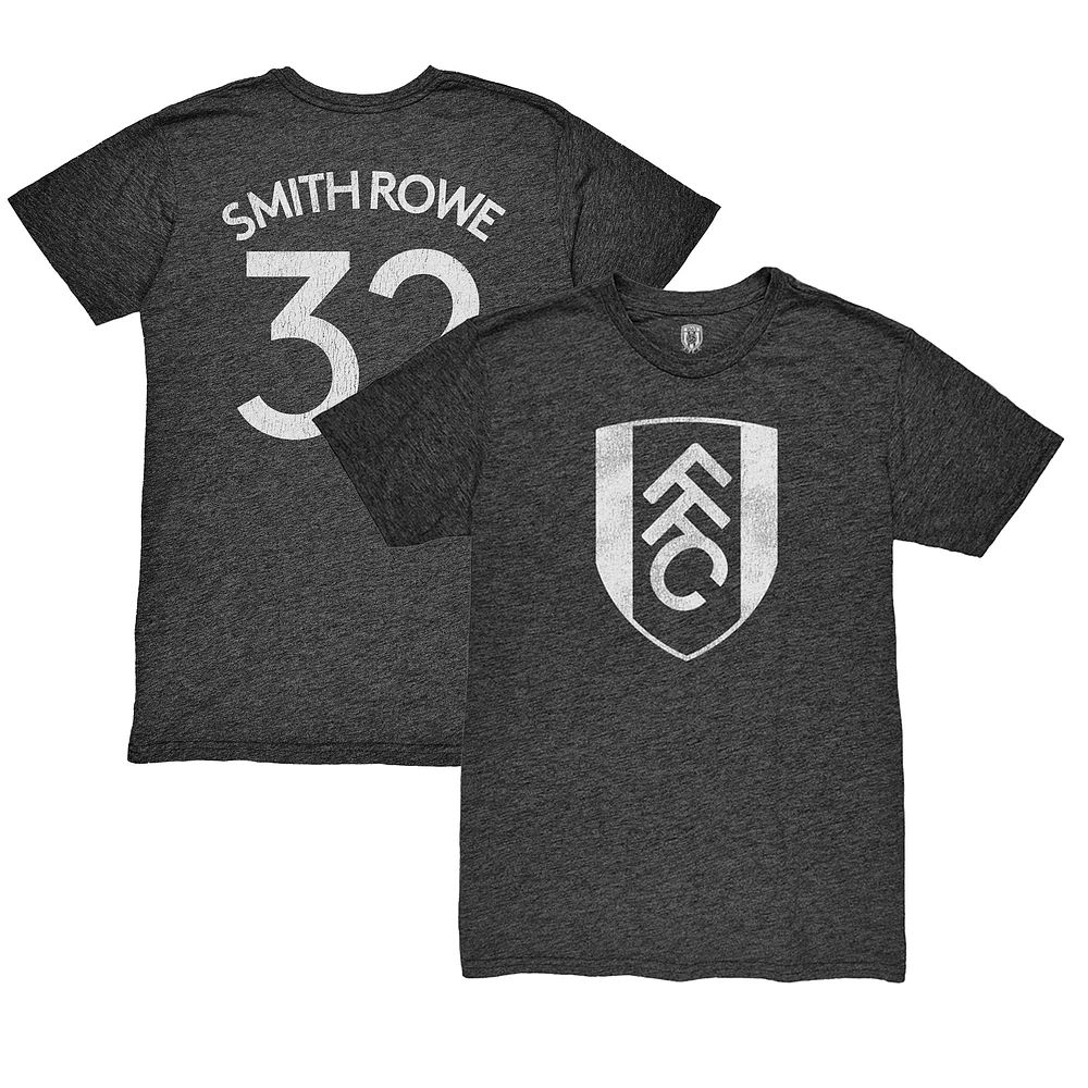 Men's 1863FC Emile Smith Rowe Black Fulham Retro Player Name & Number Tri-Blend T-Shirt