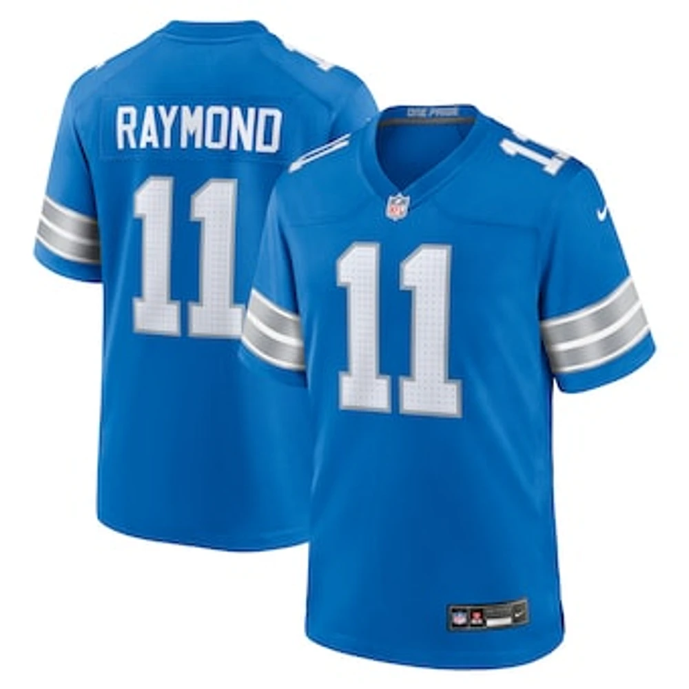 Men's Nike Kalif Raymond Blue Detroit Lions Team Game Jersey