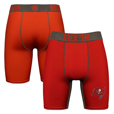 Men's Rock Em Socks Red Tampa Bay Buccaneers Primary Logo Boxer Briefs