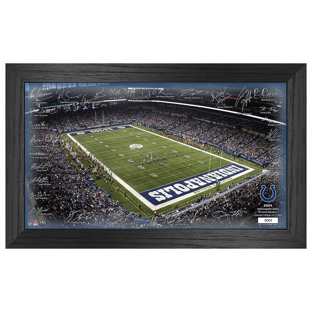 Highland Mint Indianapolis Colts 12" x 20" 2024 Signature Gridiron Panoramic Framed Photo