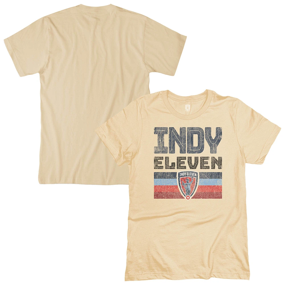 Men's 1863FC Tan Indy Eleven Retro Stripes T-Shirt