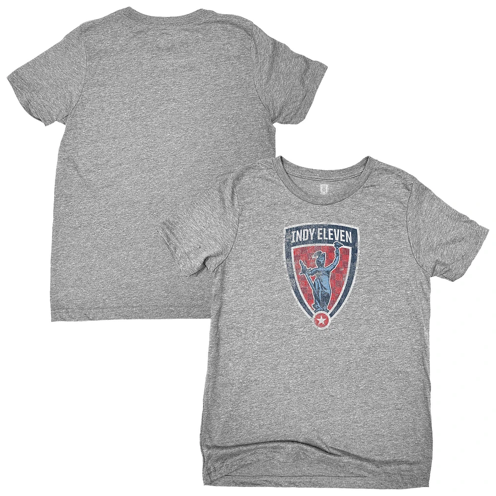Youth 1863FC Heather Gray Indy Eleven Color Badge T-Shirt