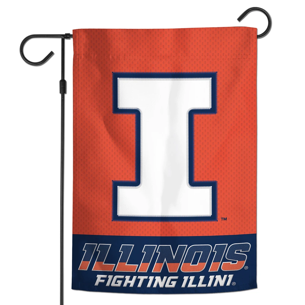 WinCraft Illinois Fighting Illini 12" x 18" Applique Garden Flag
