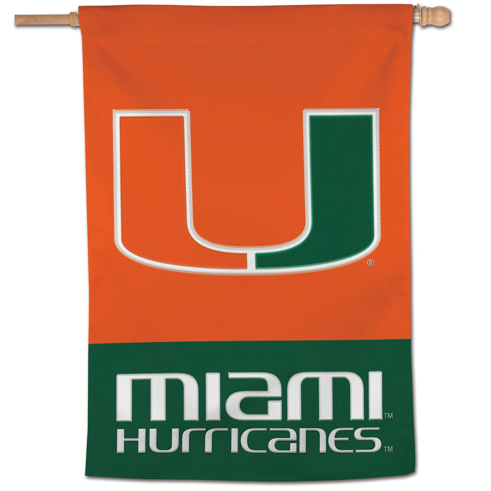 WinCraft Miami Hurricanes 28" x 40" Applique Vertical Banner