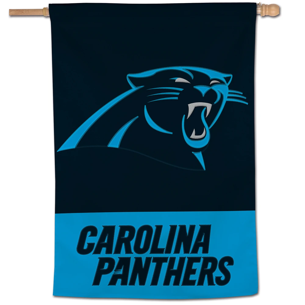 WinCraft Carolina Panthers 28" x 40" Applique Vertical Banner