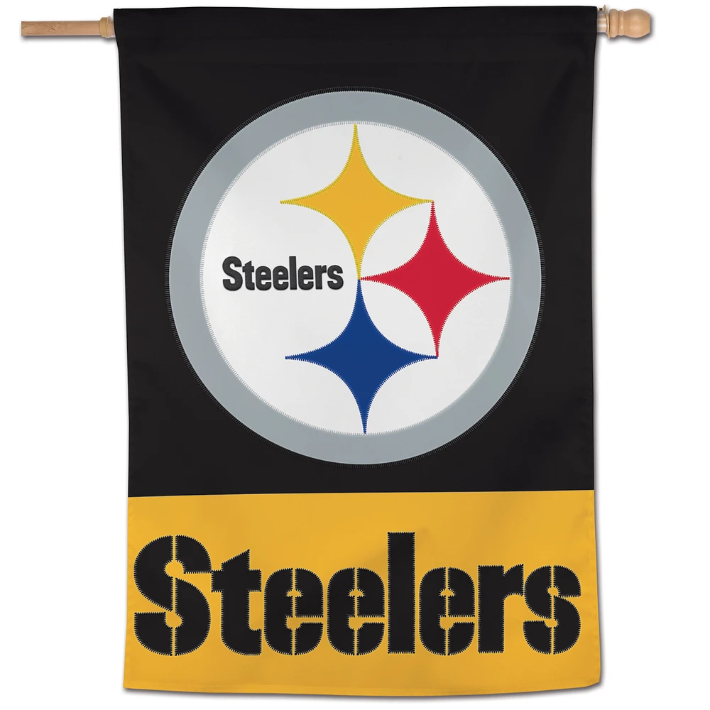 WinCraft Pittsburgh Steelers 28" x 40" Applique Vertical Banner