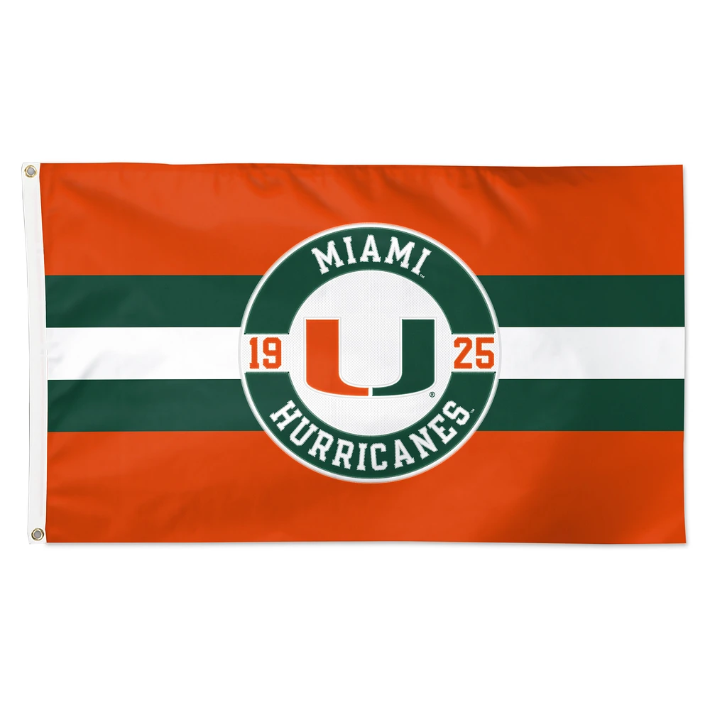 WinCraft Miami Hurricanes 3' x 5' Applique Flag