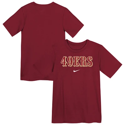 Preschool Nike Scarlet San Francisco 49ers Wordmark T-Shirt