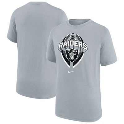 Youth Nike Gray Las Vegas Raiders Icon Legend T-Shirt