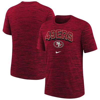 Youth Nike Red San Francisco 49ers Sideline Velocity Performance T-Shirt