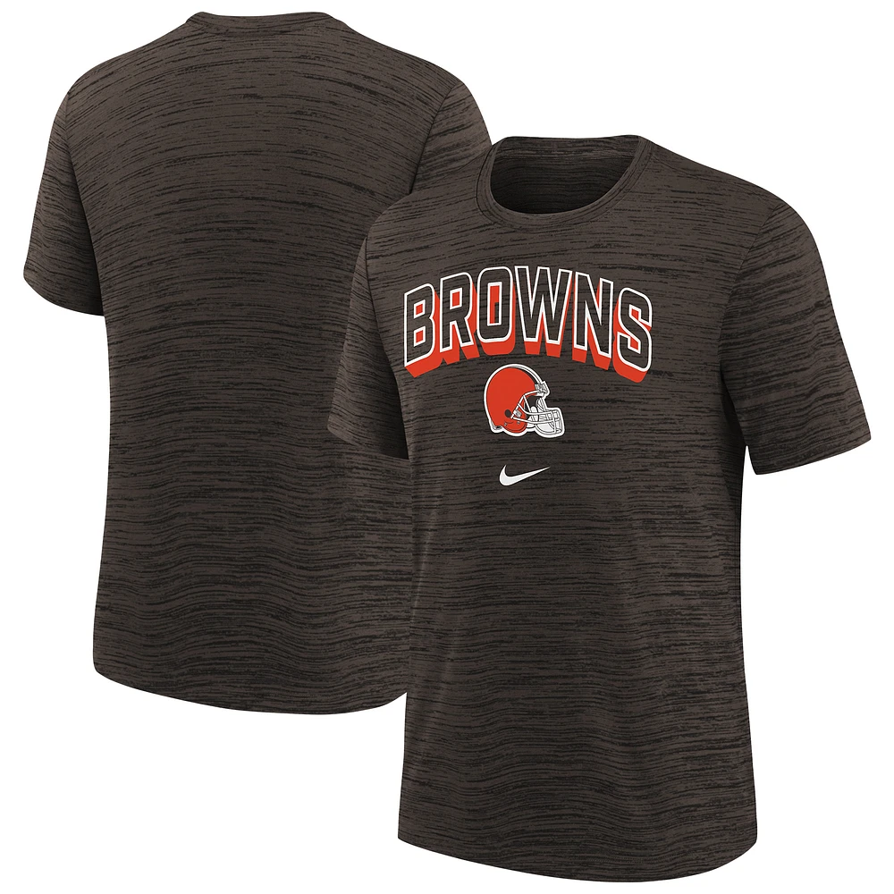 Youth Nike Brown Cleveland Browns Sideline Velocity Performance T-Shirt