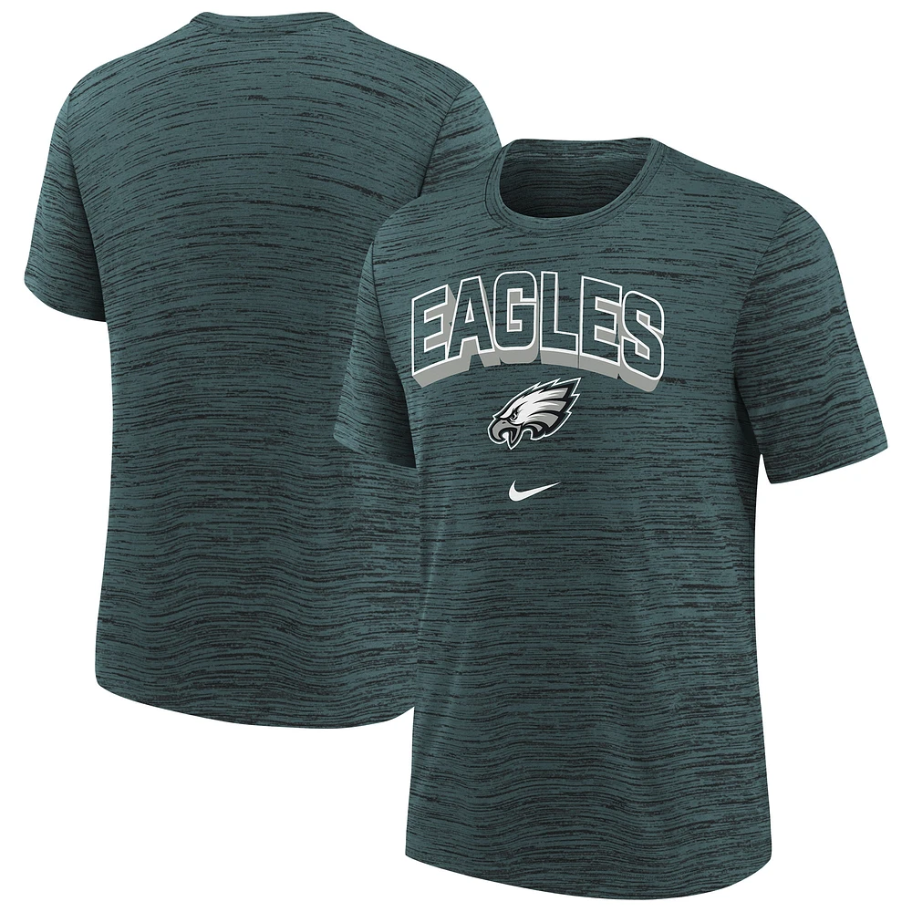 Youth Nike Midnight Green Philadelphia Eagles Sideline Velocity Performance T-Shirt