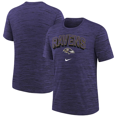 Youth Nike Purple Baltimore Ravens Sideline Velocity Performance T-Shirt