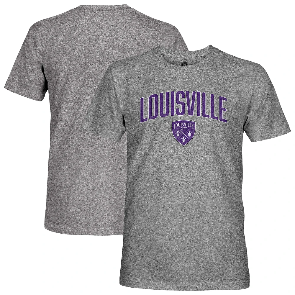 Men's 1863FC Heather Gray Louisville City FC Wordmark Vintage Tri-Blend T-Shirt