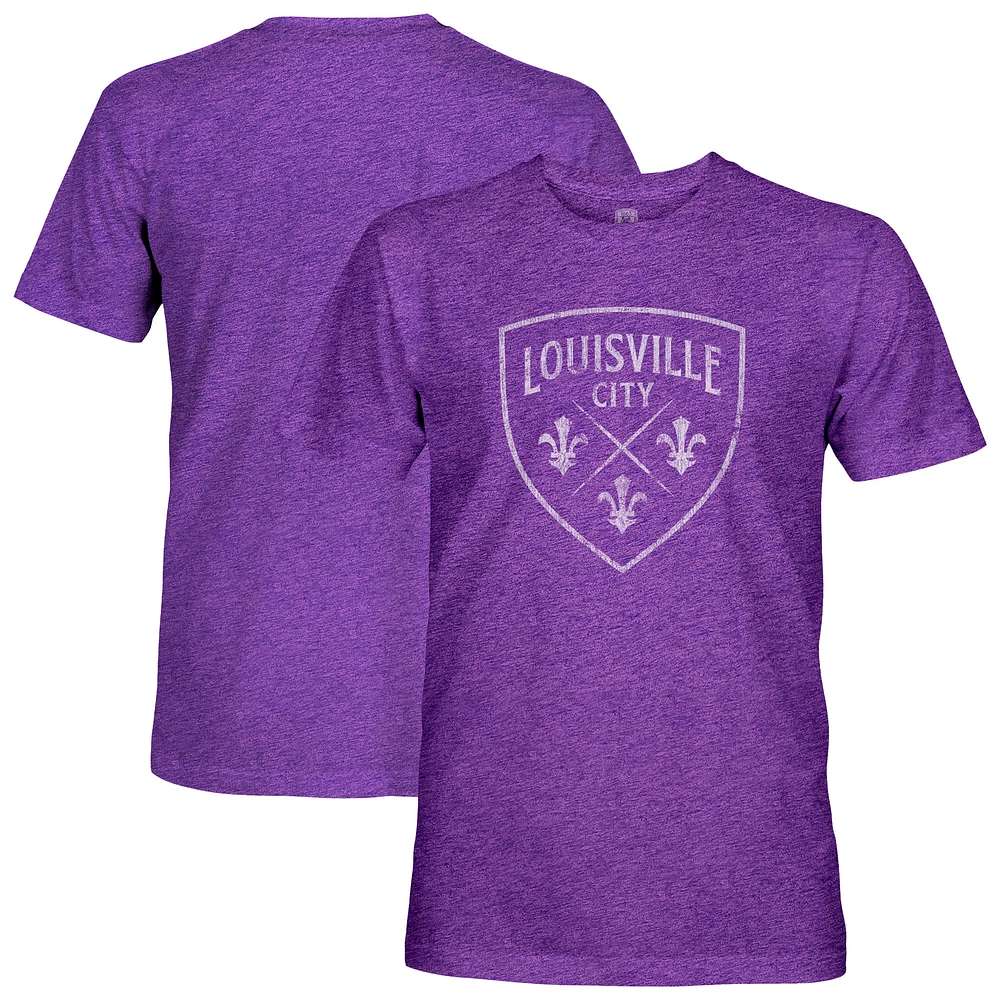 Men's 1863FC Purple Louisville City FC Mono Badge Vintage Tri-Blend T-Shirt