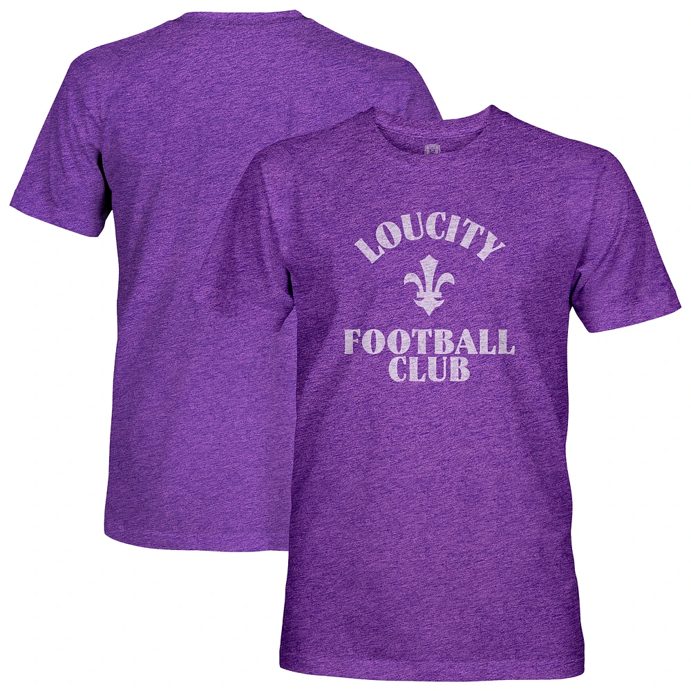 Men's 1863FC Black Louisville City FC Team Arch Vintage Tri-Blend T-Shirt