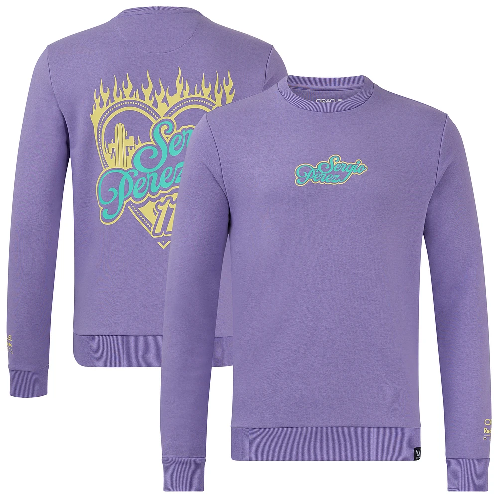 Unisex Castore Sergio Perez Purple 2024 Special Edition Mexico Pullover Sweatshirt