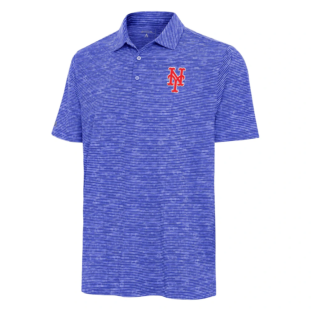 Men's Antigua Heather Royal New York Mets Static Polo
