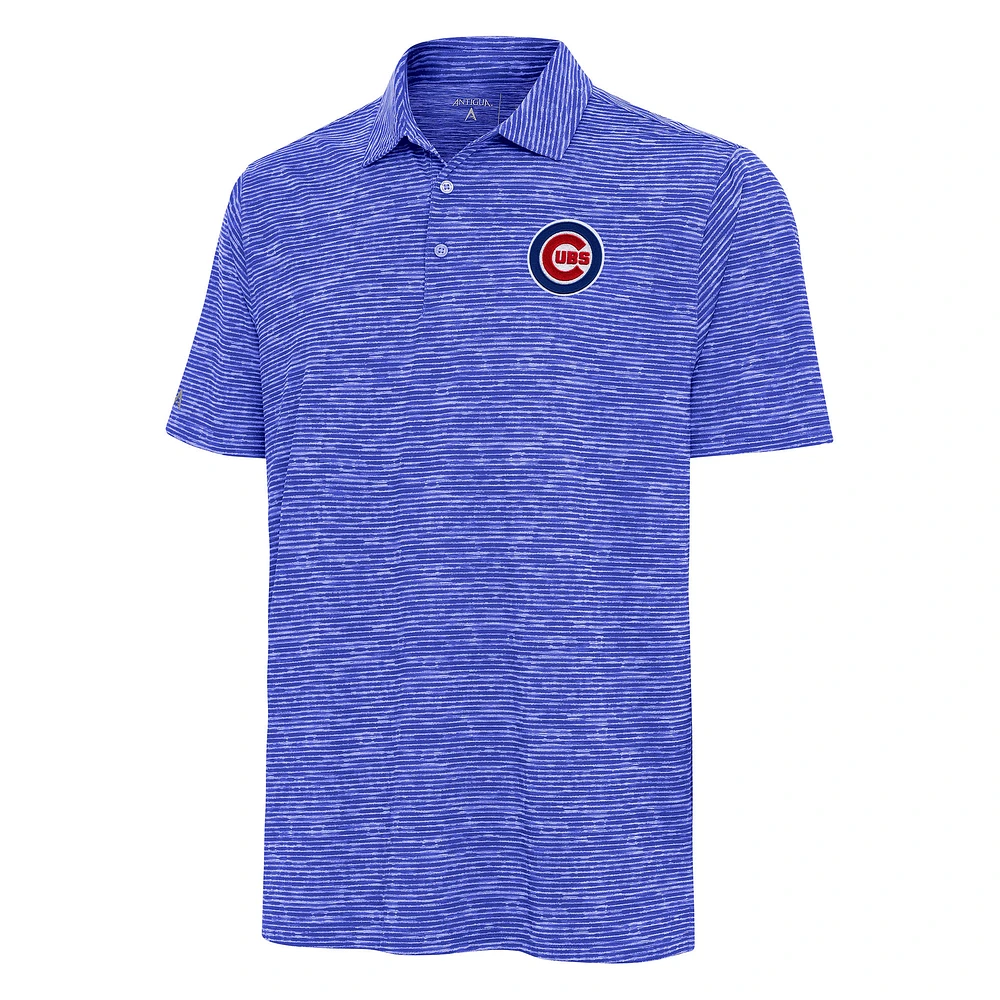 Men's Antigua Heather Royal Chicago Cubs Static Polo