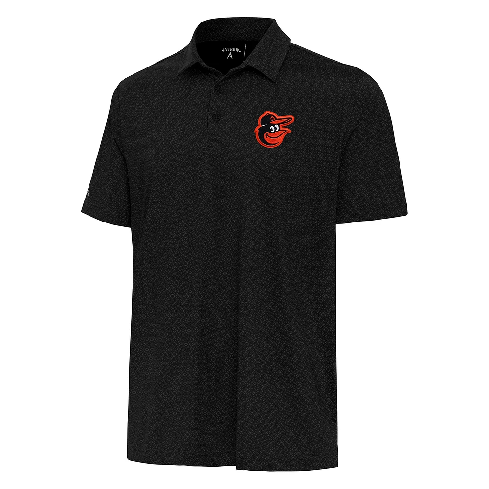 Men's Antigua Black Baltimore Orioles Whirl Polo