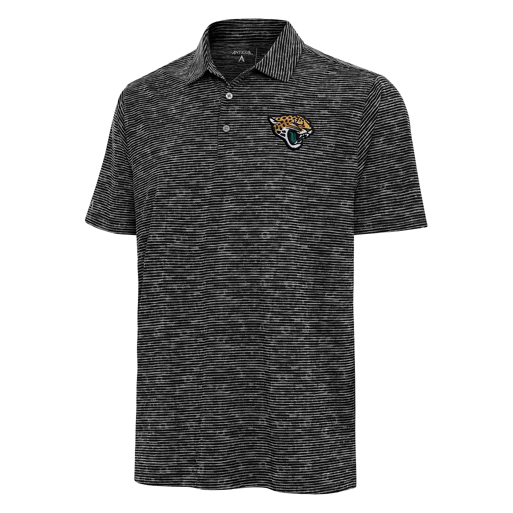 Men's Antigua Heather Black Jacksonville Jaguars Static Polo