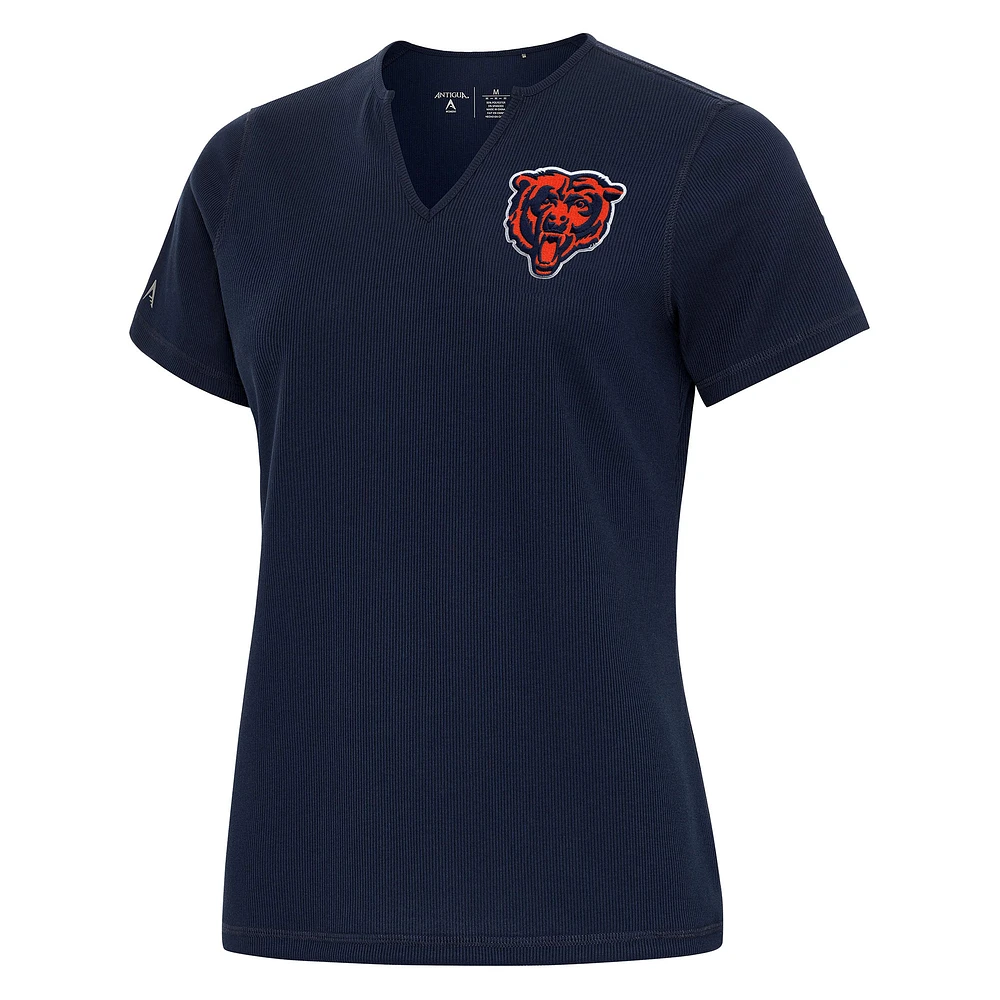 Women's Antigua Navy Chicago Bears Traveler Rib Top