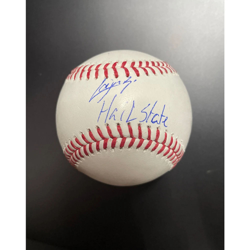 Jurrangelo Cijntje Seattle Mariners Autographed Baseball with "Hail State" Inscription