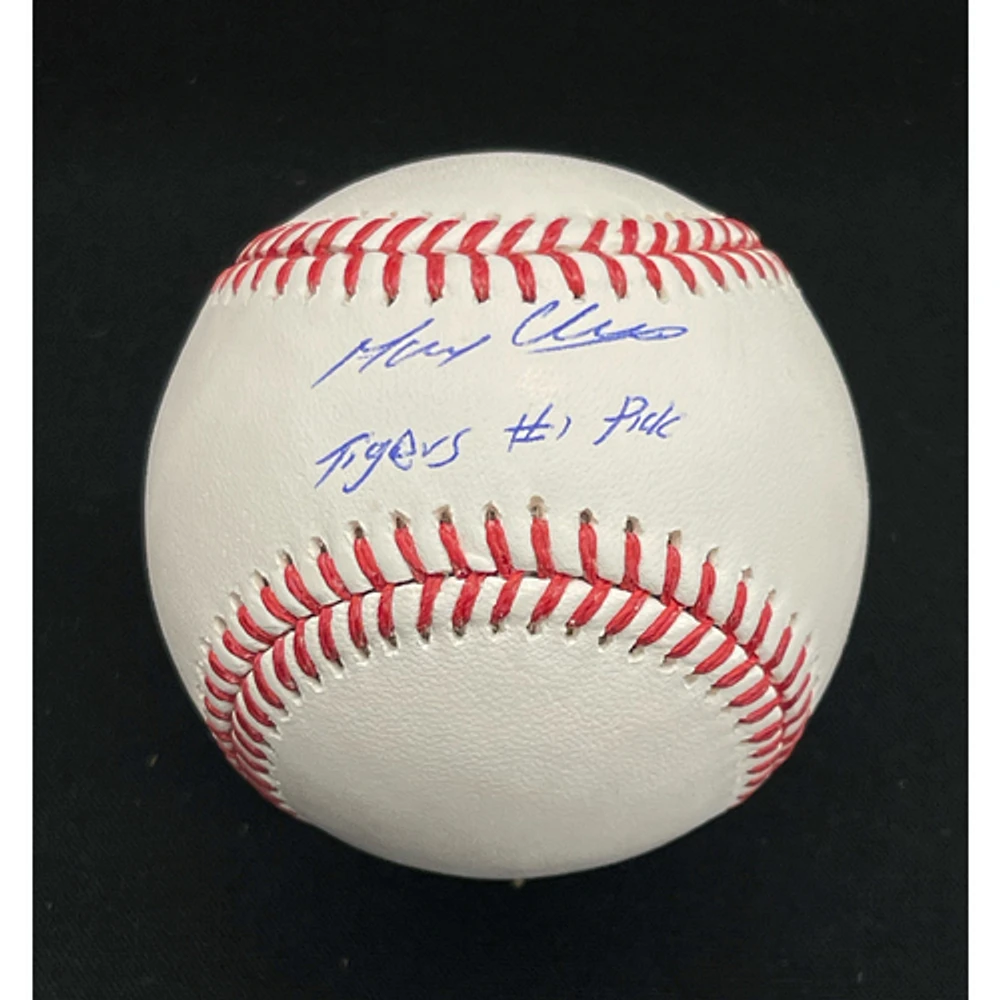 Max Clark Detroit Tigers Autographed Baseball with "Tigers #1 Pick" Inscription