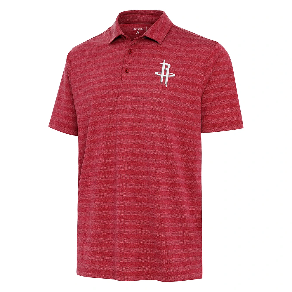 Men's Antigua Heather Red Houston Rockets Urge Polo