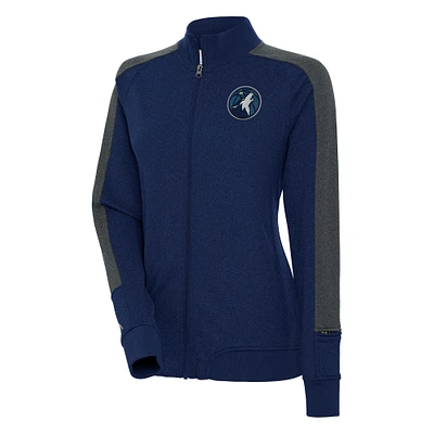 Women's Antigua Navy Minnesota Timberwolves Strike Full-Zip Track Jacket