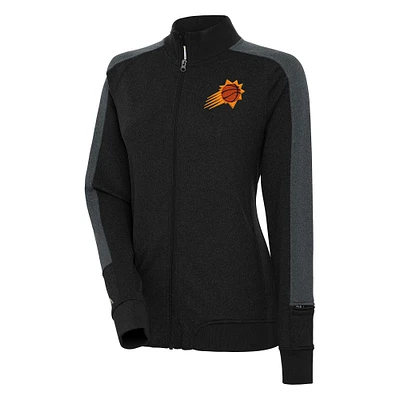 Women's Antigua Black Phoenix Suns Strike Full-Zip Track Jacket