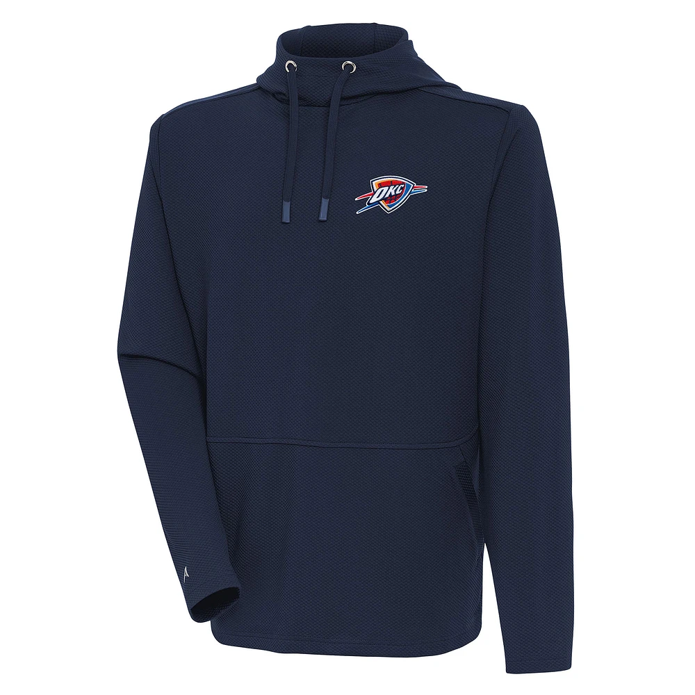 Men's Antigua Navy Oklahoma City Thunder Pure Honeycomb Pullover Hoodie